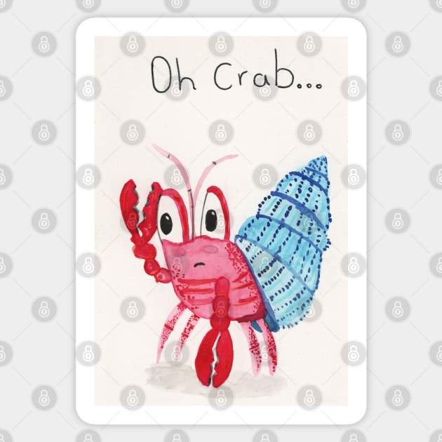 Oh crab Sticker by Charlotsart